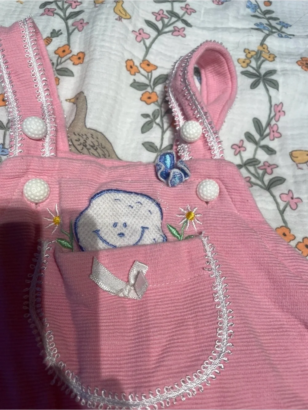 Genuine Vintage Baby Golf Pink Dress 6/9 Months